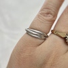 Medieval classic three-ring sterling silver ring tail ring