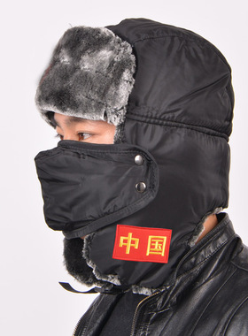 中国标刺绣冬季保暖帽子