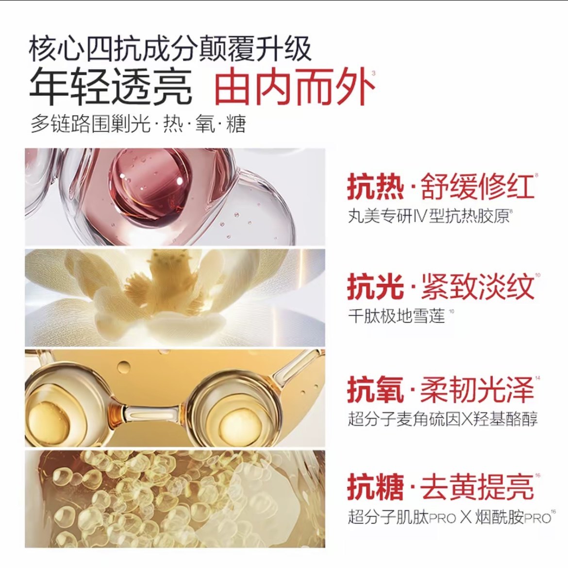 丸美四抗4.0焕亮面霜50g 紧致淡纹补水保湿去黄提亮护肤修护,淘宝优惠券,粉丝福利购,淘宝优惠卷