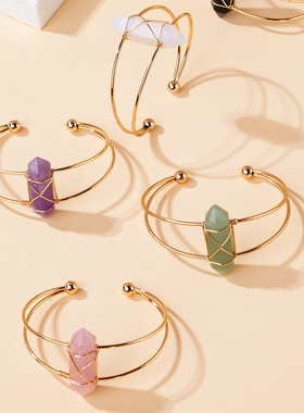 天然水晶手镯原石ins风