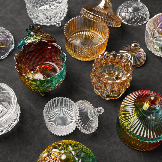 天然水晶净化消磁碗白水晶碎石手链消磁石器皿玻璃碗饰品收纳盒