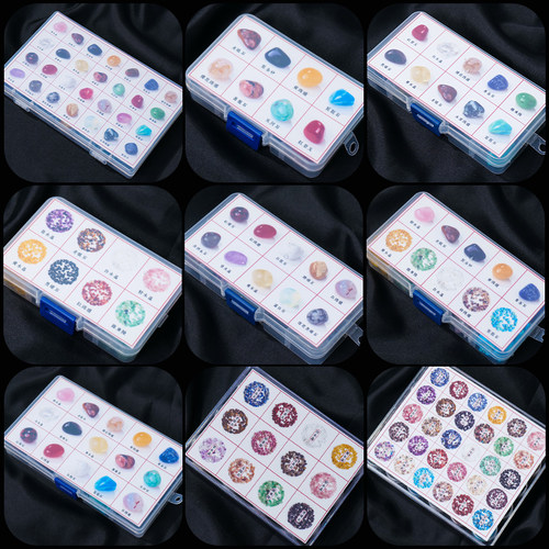 天然水晶原石宝石石头矿石标本彩色儿童玛瑙雨花石圣诞节儿童礼物 - 图1