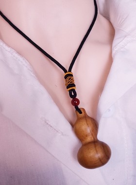 桃木葫芦项链可调节长短