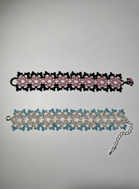 轻奢小众梭编蕾丝手链气质百搭高级感精致纯手工定制