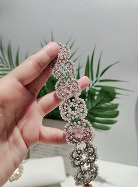 梭编蕾丝手链纯手工定制款成品金发晶深咖色秋冬暖色日常百搭