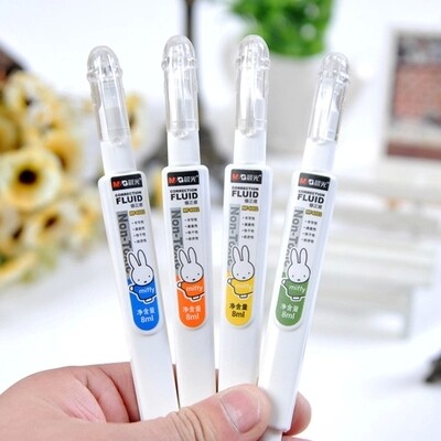 晨光文具 修正液 笔型修改液MF-6002 钢头改正液8ML 米菲涂改液 - 图1