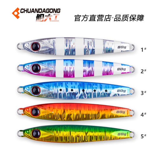 船大工新款JMS131慢摇船海钓铁板饵刀鲅黄条鰤炮弹钓鱼必中 - 图2