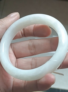 商场撤柜-天然和田玉白玉手镯玉镯 高完美 带鉴定证书保真品g37