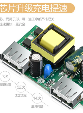 灰色usb插座面板双口快充带开关墙壁5孔五孔转换多孔多用充电86型