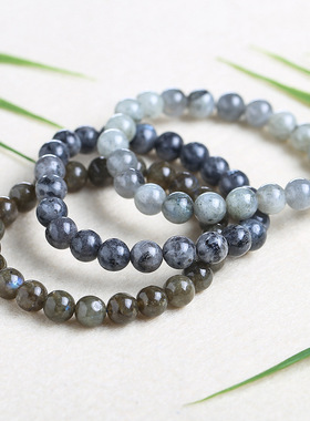 天然拉长石闪光石手链气质清冷小众高级饰品安神助眠礼物日常百搭