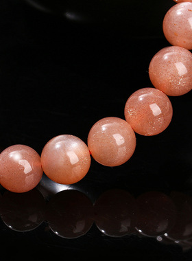 【7A级天然橙月光石手链】天然渐变太阳石时尚高级感女生圆珠手饰
