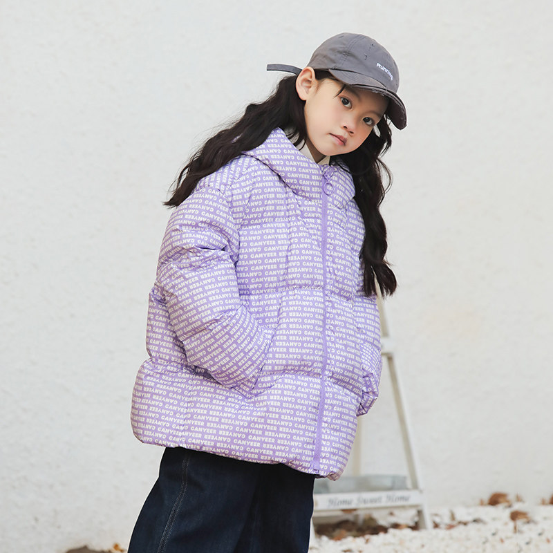 康衣儿女童羽绒服连帽款小中大儿童羽绒服保暖宝宝羽绒服外套印花,淘宝优惠券,粉丝福利购,淘宝优惠卷