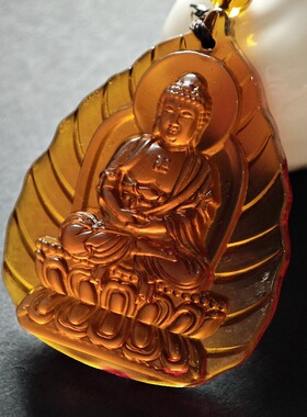 新款茶色阿弥陀佛毛衣链送长辈礼