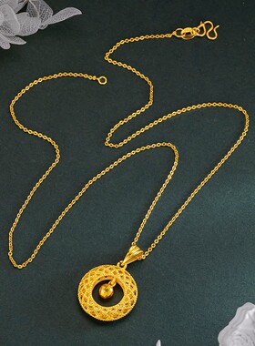 2025年百搭捕梦网花丝平安扣项链