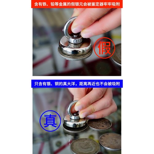 银元鉴定器套装放大镜带led灯龙洋边齿卡尺袁电子称工具大头 - 图2
