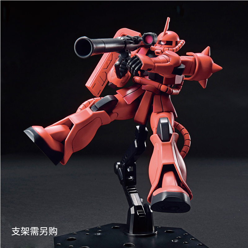 万代高达拼装模型 HGUC HG 234 ZAKU II红扎古 2渣古夏亚专用机-图0