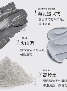 死海泥浆面膜灰黑清洁涂抹式