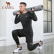 骆驼健身服跑步套装男士2025春夏速干运动套装晨跑训练暴汗紧身衣
