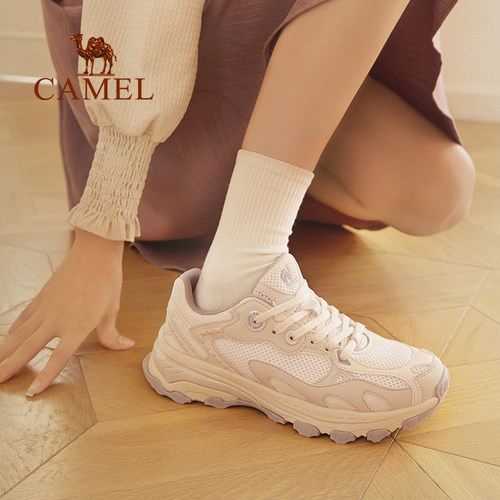 骆驼漫游运动鞋女慢跑鞋新款秋冬男女鞋透气鞋子休闲老爹鞋登山鞋 - 图0