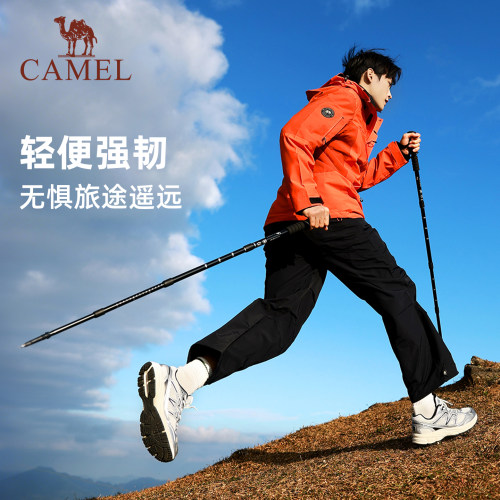 【清风】骆驼专业户外登山杖手杖铝合金碳素轻便伸缩折叠爬山徒步 - 图3