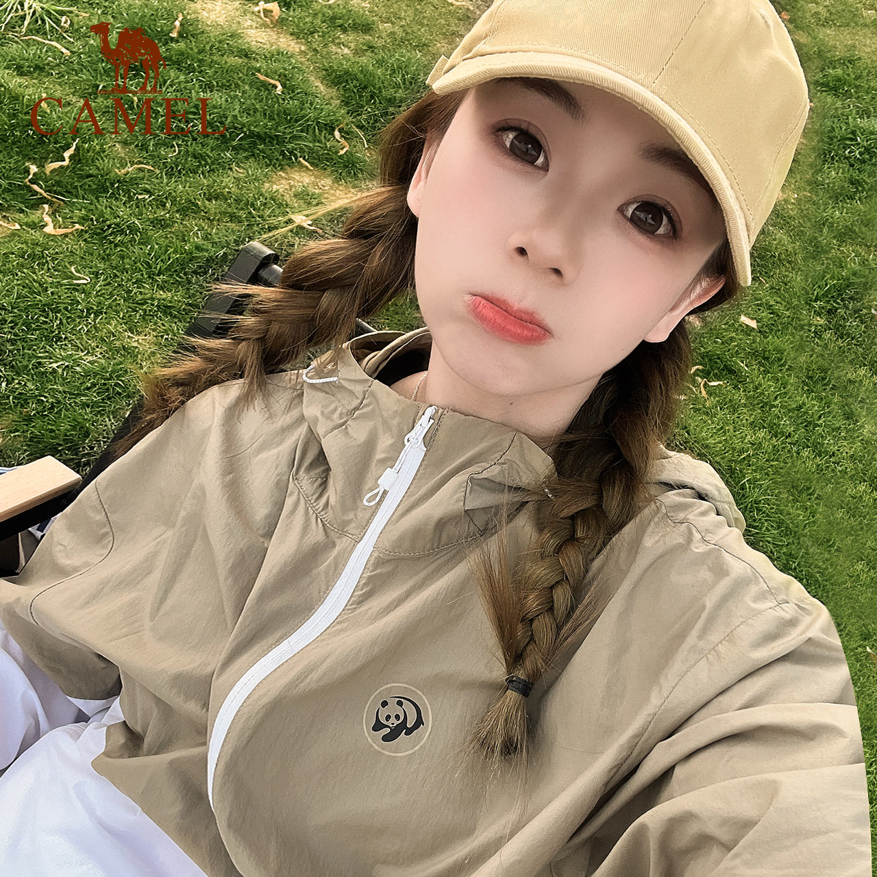 【熊猫系列】骆驼户外防晒衣男女款原纱透气冰丝外套防晒服皮肤衣