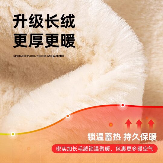 Camel Men's Shoes Work Boots Camel Plush Warm and Casual