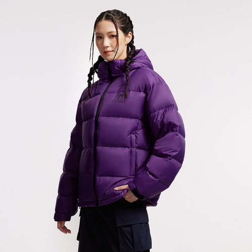 骆驼黑钻5女装羽绒服冬季2025情侣同款保暖连帽面包服羽绒外套男 - 图3