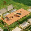 Outdoor camping barbecue egg roll table folding table