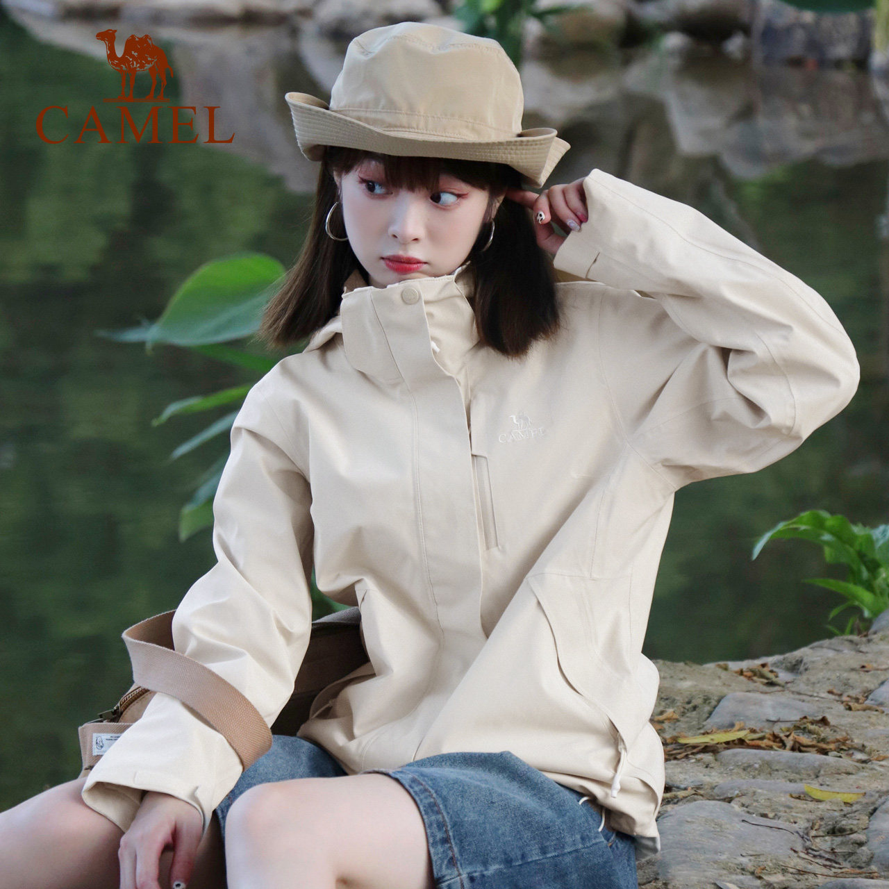 丁真代言 Camel 骆驼 22年冬季款 三合一可拆卸户外防水三防超级冲锋衣 399包邮（￥699-260）男、女多色可选