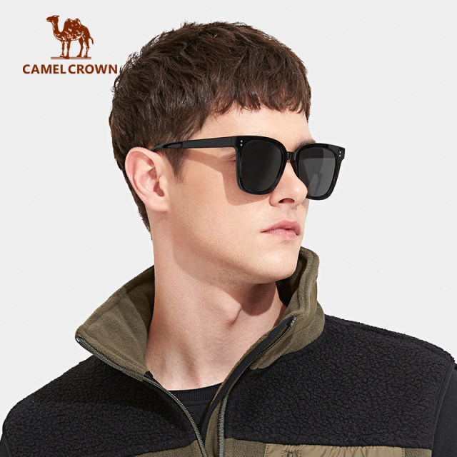 Camel outdoor polarized sunglasses female folding sunglasses drive UV prevention sunglasses men's pocket sunscreen glasses