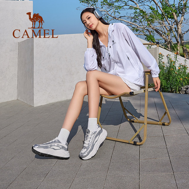 Camel Star Rock Women's Shoes 2025 Autumn New Thick-Soled Dad Shoes Versatile Breathable Anti-Slip Sports Outdoor Casual Shoes