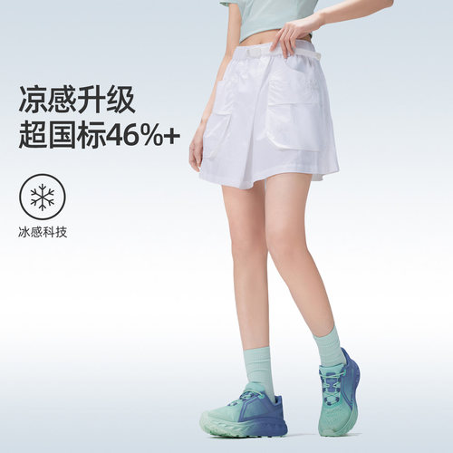 骆驼户外速干短裤女短裙2026防晒休闲裤裙运动徒步登山工装女裙裤 - 图0