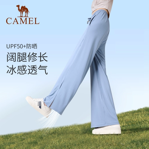 Модные дышащие тонкие быстросохнущие штаны, защита от солнца, по фигуре, оверсайз, свободный прямой крой