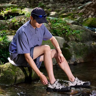 骆驼男鞋2026夏季网面透气溯溪鞋