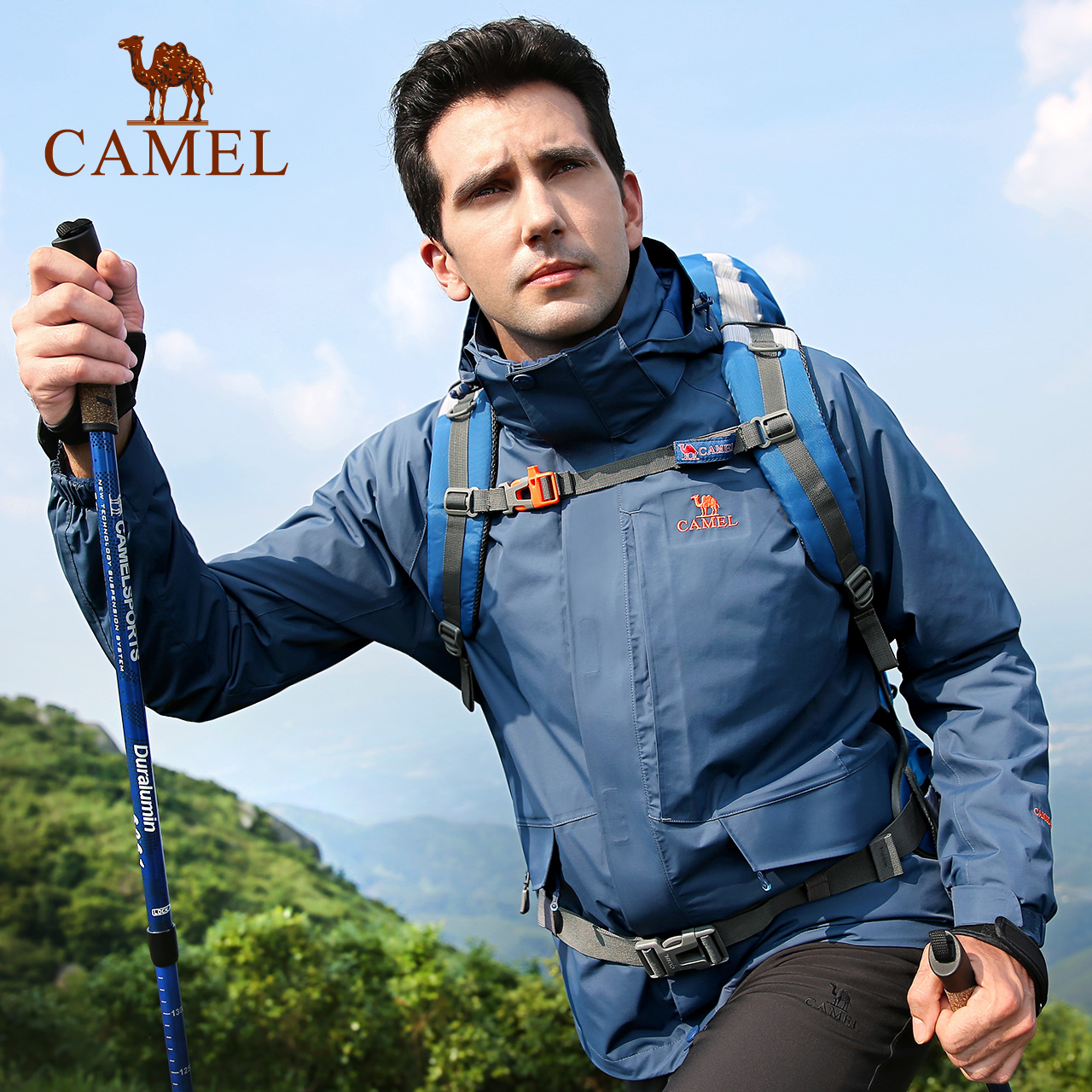 登山服 骆驼户外男女款冲锋衣 CAMEL 内胆抗起球防静电情侣冲锋衣 登山服 骆驼户外男女款冲锋衣 CAMEL 内胆抗起球防静电情侣冲锋衣