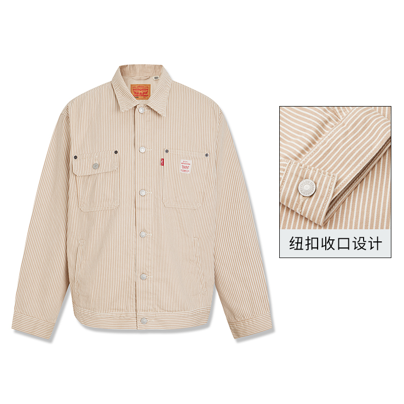 【商场同款】Levi's李维斯24夏季新款男士牛仔外套工装风潮流夹克-图1