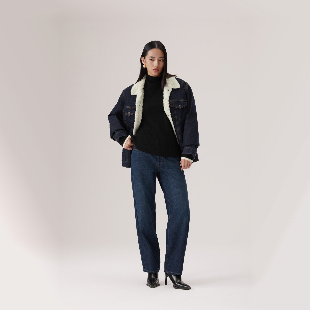 【商场同款】Levi's李维斯25年秋冬新款女士Baggy直筒牛仔裤A3494,淘宝优惠券,粉丝福利购,淘宝优惠卷
