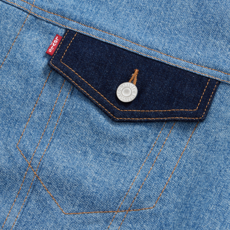 【商场同款】Levi's李维斯春季新款男士仿羊羔绒牛仔外套拼色-图3