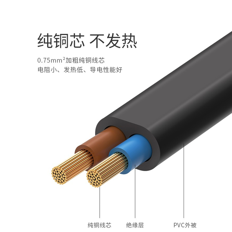 C7转C14 品字尾公插转两孔八字尾 C14转C7转换连接器电源线0.3米 - 图1