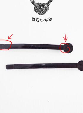 手工发夹配件国产黑色丸形发夹