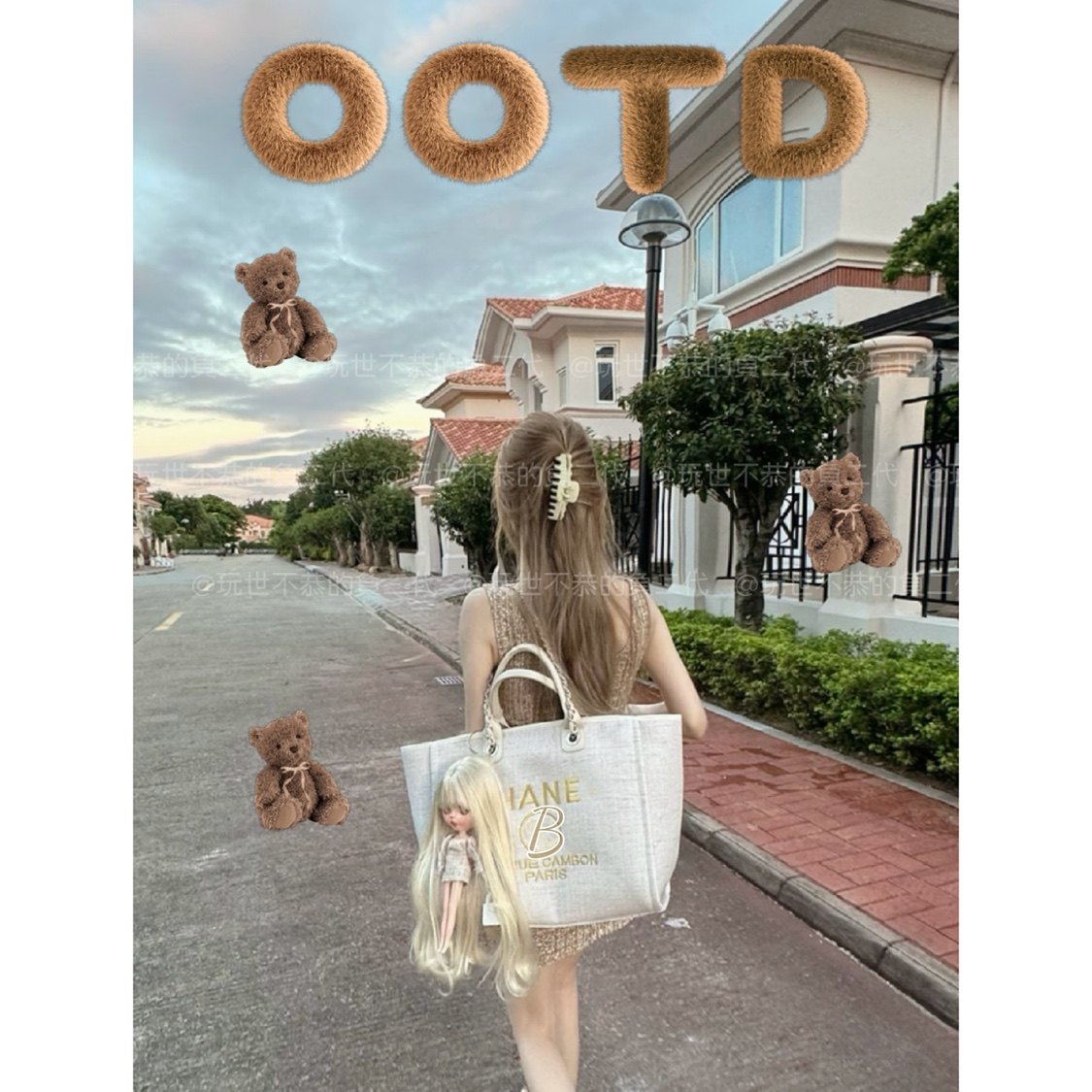 待领养 淑女名媛小香风娃娃吊坠链条包沙滩机场旅行必buy包大容量,淘宝优惠券,粉丝福利购,淘宝优惠卷