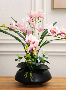 山东临沂蕙兰套装仿真花客厅装饰