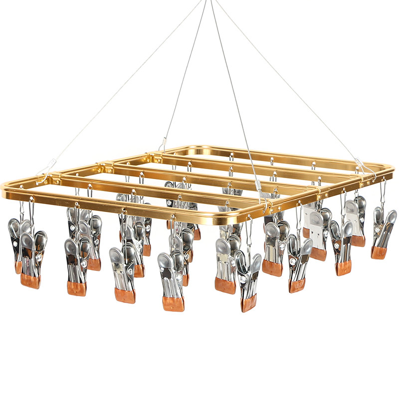 铝合金多夹子晾衣架多功能袜架婴儿不锈钢宿舍神器袜子晒凉内衣裤,淘宝优惠券,粉丝福利购,淘宝优惠卷