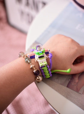 小颗粒积木卡通儿童手编绳