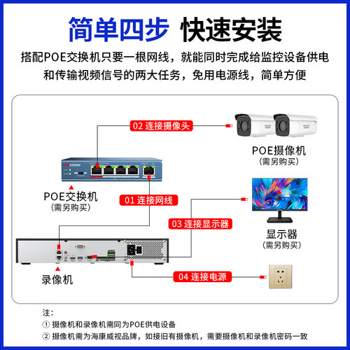 海康威视网络硬盘录像机16路32路8盘位4k监控NVR存储主机8832N-R8 - 图2
