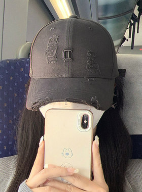 大头围显脸小宽檐复古棒球帽