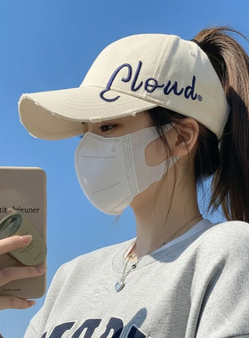 女款高马尾空顶遮阳显脸小鸭舌帽