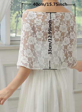 春夏花朵蕾丝外塔披肩礼服旗袍