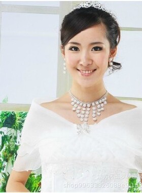 欧美钻扣小坎肩新娘卷边纱披肩