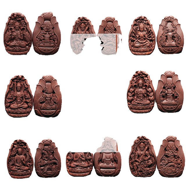 Qingquan Caotang incense brand mold eight patron saints zodiac